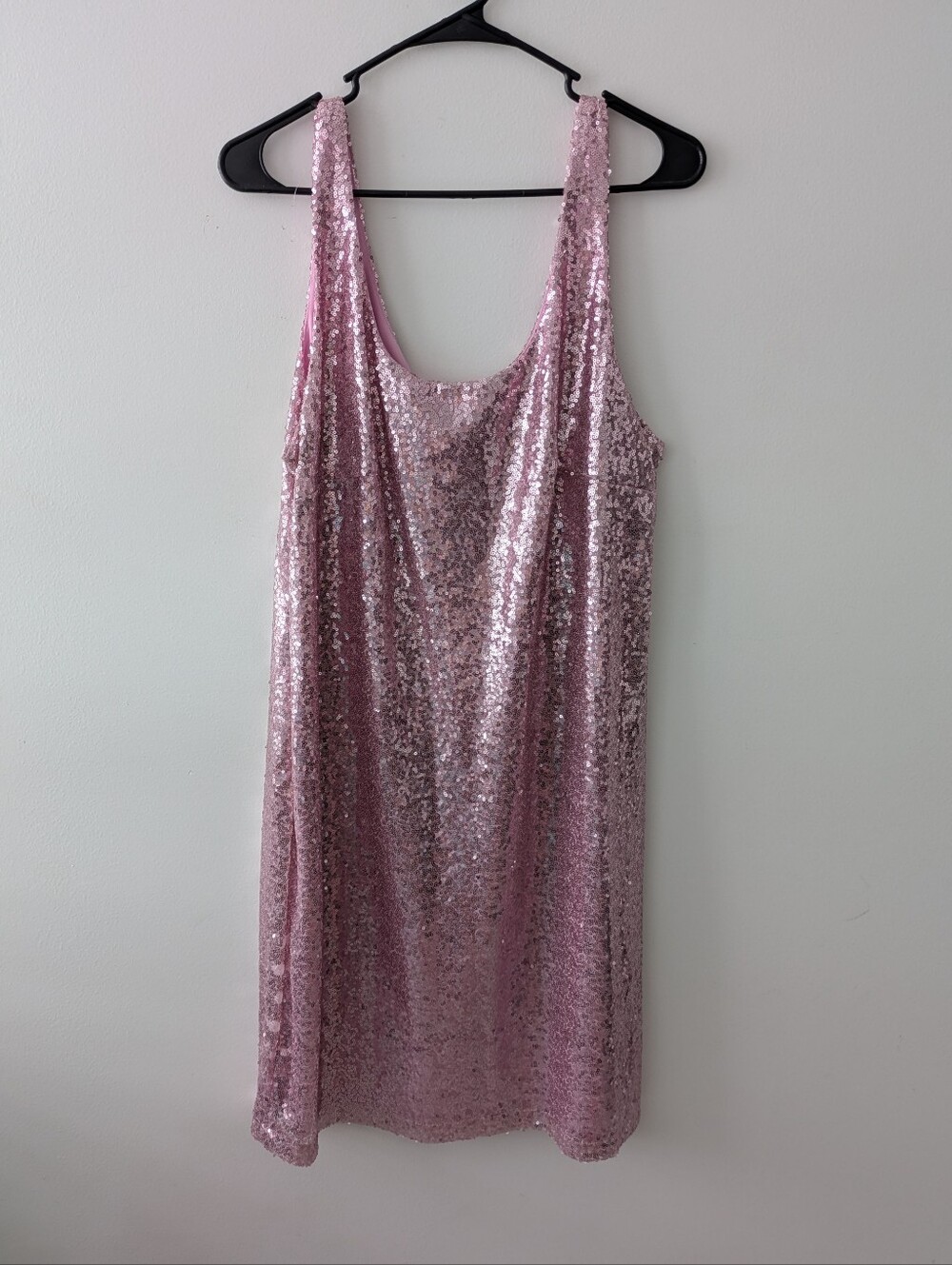 Pink Sequin Tank Dress
